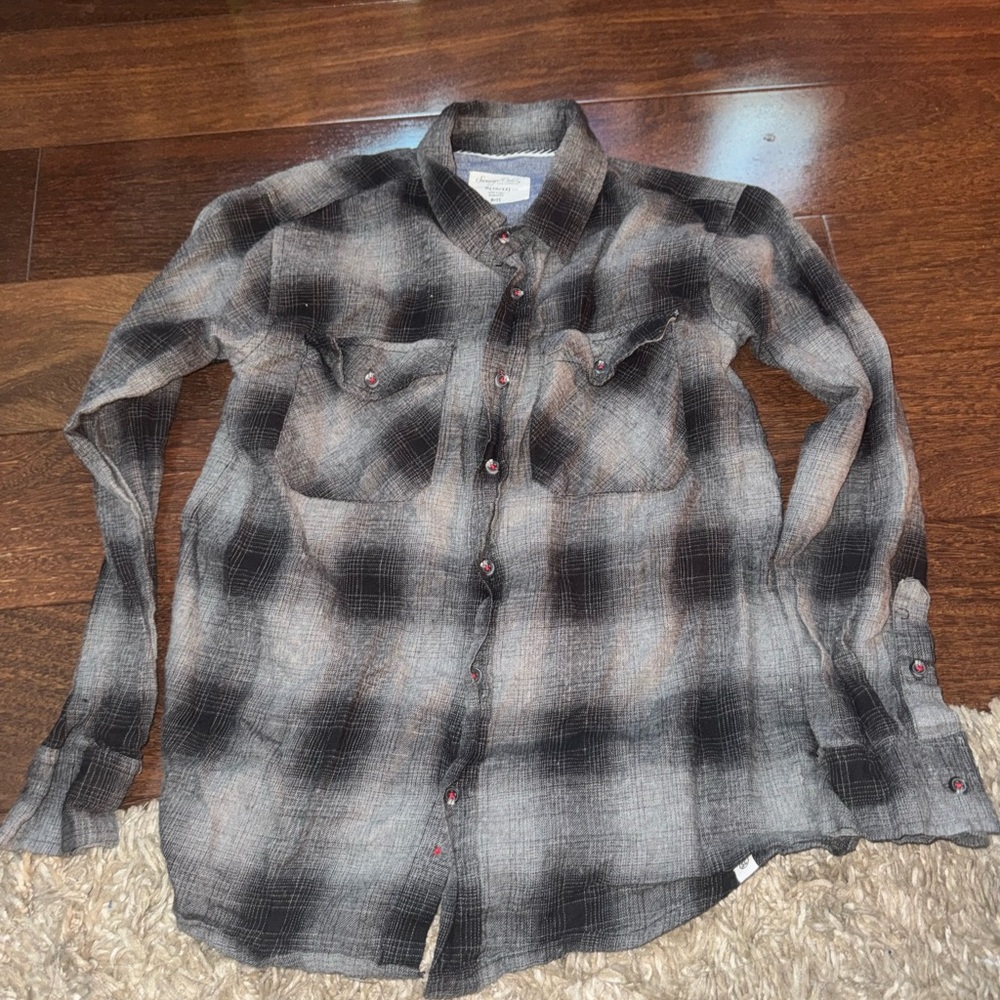Sovereign Code Black and Gray Casual Shirt